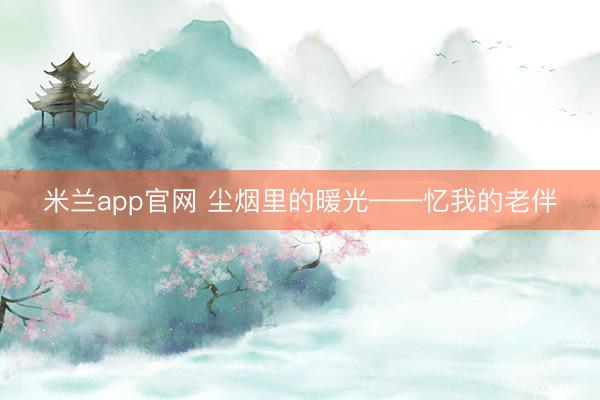 米兰app官网 尘烟里的暖光——忆我的老伴