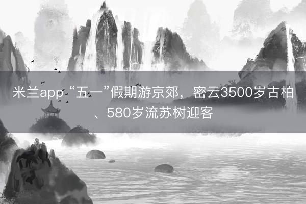 米兰app “五一”假期游京郊，密云3500岁古柏、580岁流苏树迎客