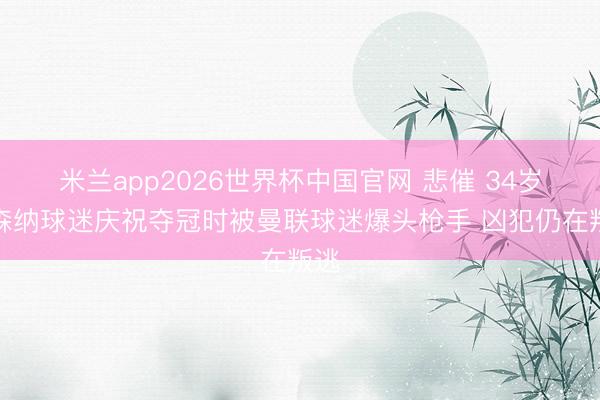 米兰app2026世界杯中国官网 悲催 34岁阿森纳球迷庆祝夺冠时被曼联球迷爆头枪手 凶犯仍在叛逃