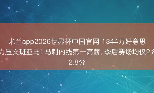 米兰app2026世界杯中国官网 1344万好意思元力压文班亚马! 马刺内线第一高薪, 季后赛场均仅2.8分