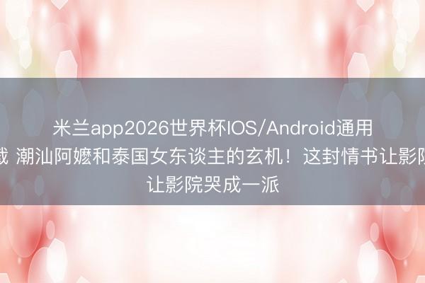 米兰app2026世界杯IOS/Android通用手机版下载 潮汕阿嬷和泰国女东谈主的玄机！这封情书让影院哭成一派
