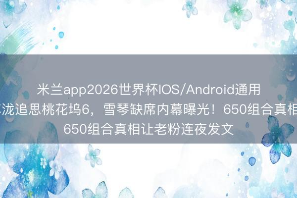 米兰app2026世界杯IOS/Android通用手机版下载 汪苏泷追思桃花坞6，雪琴缺席内幕曝光！650组合真相让老粉连夜发文